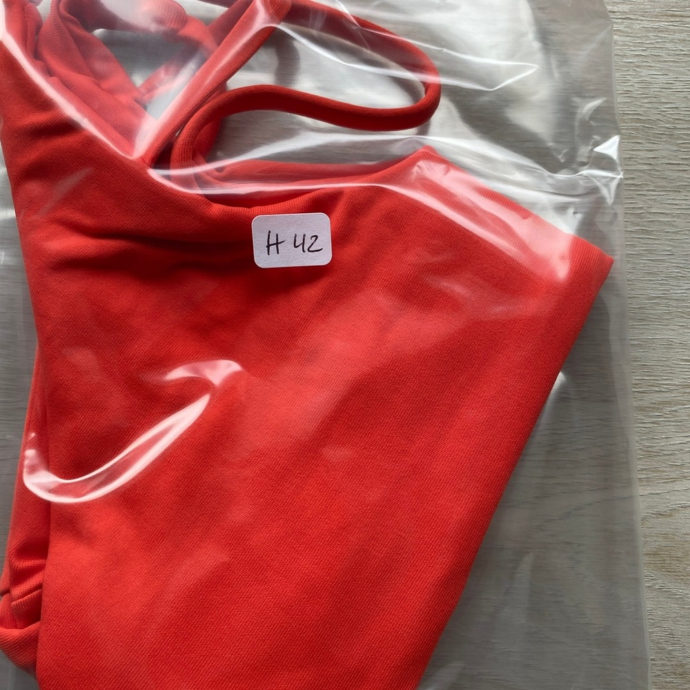 Midori Lilikoi Rowan Bikini Top Women Medium Orange Triangle - Picture 5 of 5